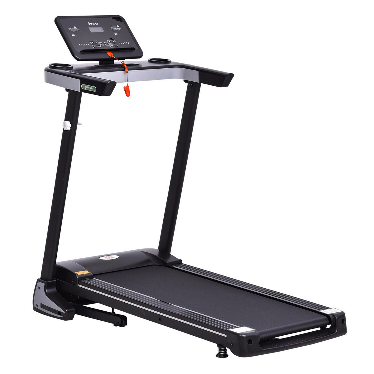 HOMCOM Laufband schwarz Polypropylen B/H/L: ca. 128x122x71 cm Laufband - schwarz (71,00/128,00/122,00cm) - HOMCOM