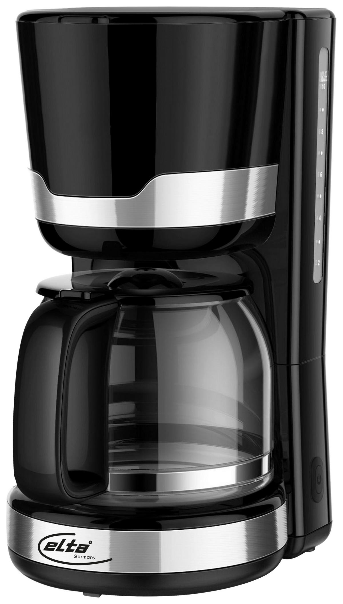 Elta Kaffeeautomat KME-900.15 schwarz silber Kunststoff Glas Black Line - schwarz/silber - Elta