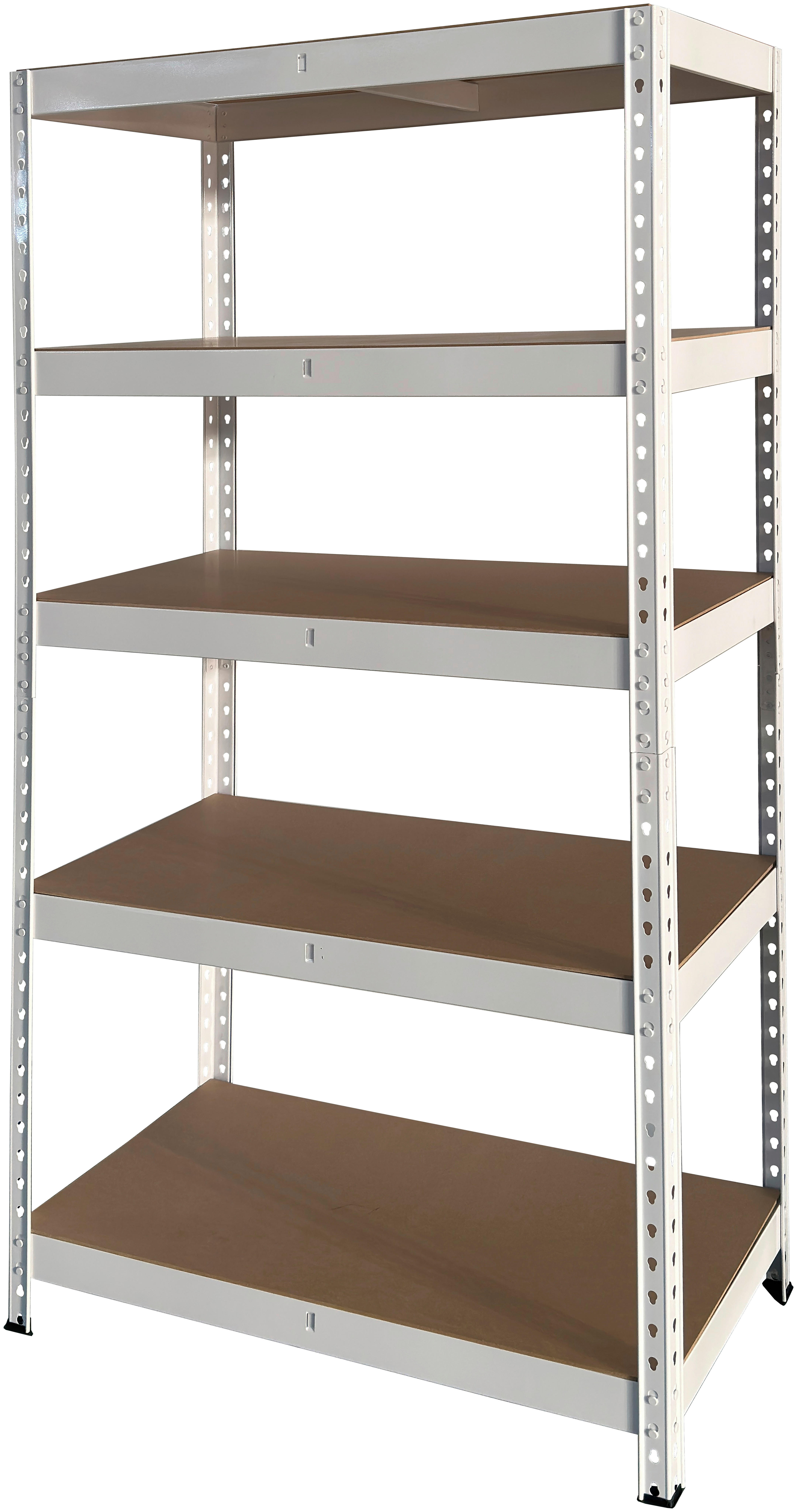 Schwerlaststeckregal weiß B/H/T: ca. 90x180x45 cm Schwerlaststeckregal 180x90x45cm W - weiß (90,00/180,00/45,00cm)
