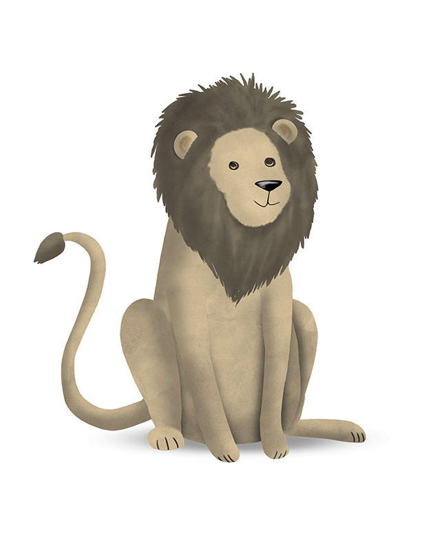 Komar Wandbild Cute Animal Lion günstig online kaufen