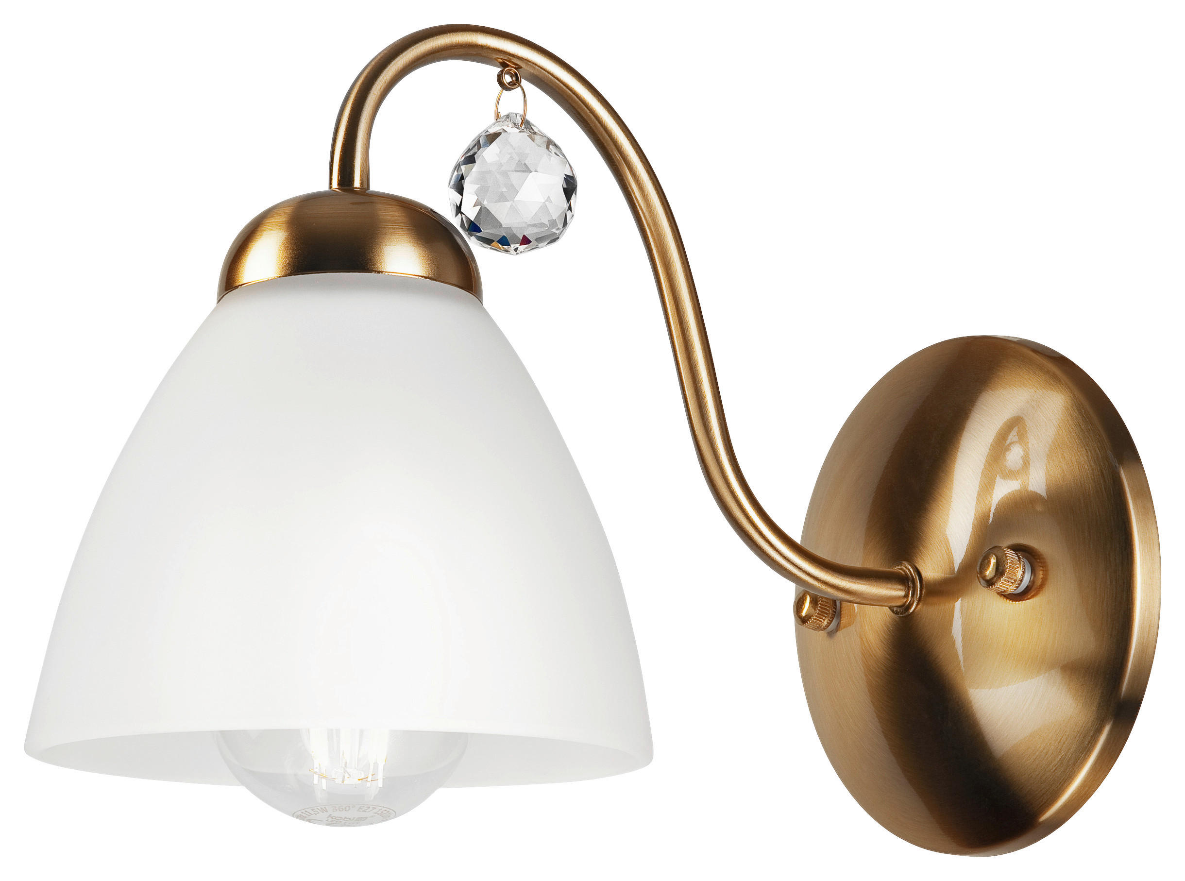 Lamkur Wandleuchte MIRANDA 43555 oxidgrün Metall Glas H/L: ca. 20x14 cm E27 1 Brennstellen Miranda - oxidgrün (14,00cm) - Lamkur