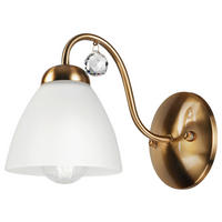 Lamkur Wandleuchte MIRANDA 43555 oxidgrün Metall Glas H/L: ca. 20x14 cm E27 1 Brennstellen Miranda - oxidgrün (14,00cm) - Lamkur
