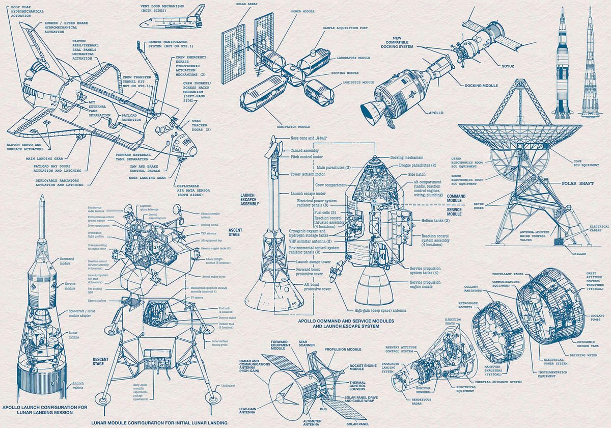 Komar Fototapete Spacecraft Architecture B/L: ca. 400x280 cm Spacecraft Architecture - (400,00/280,00cm) - Komar