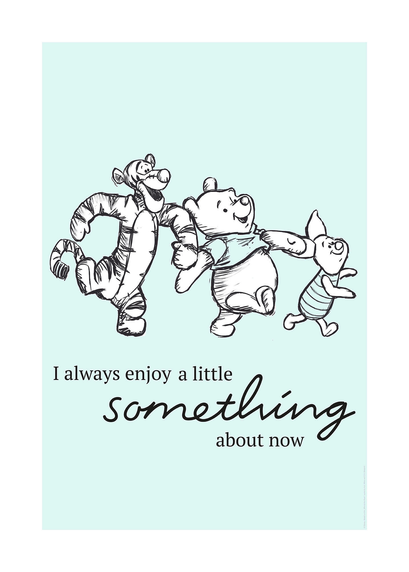 Komar Poster Winnie Pooh Little Something Disney B/L: ca. 50x70 cm günstig online kaufen