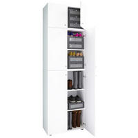 Schuhschrank Lona weiß B/H/T: ca. 70x223x39 cm Lona - weiß (70,00/223,00/39,00cm) - VCM Möbel