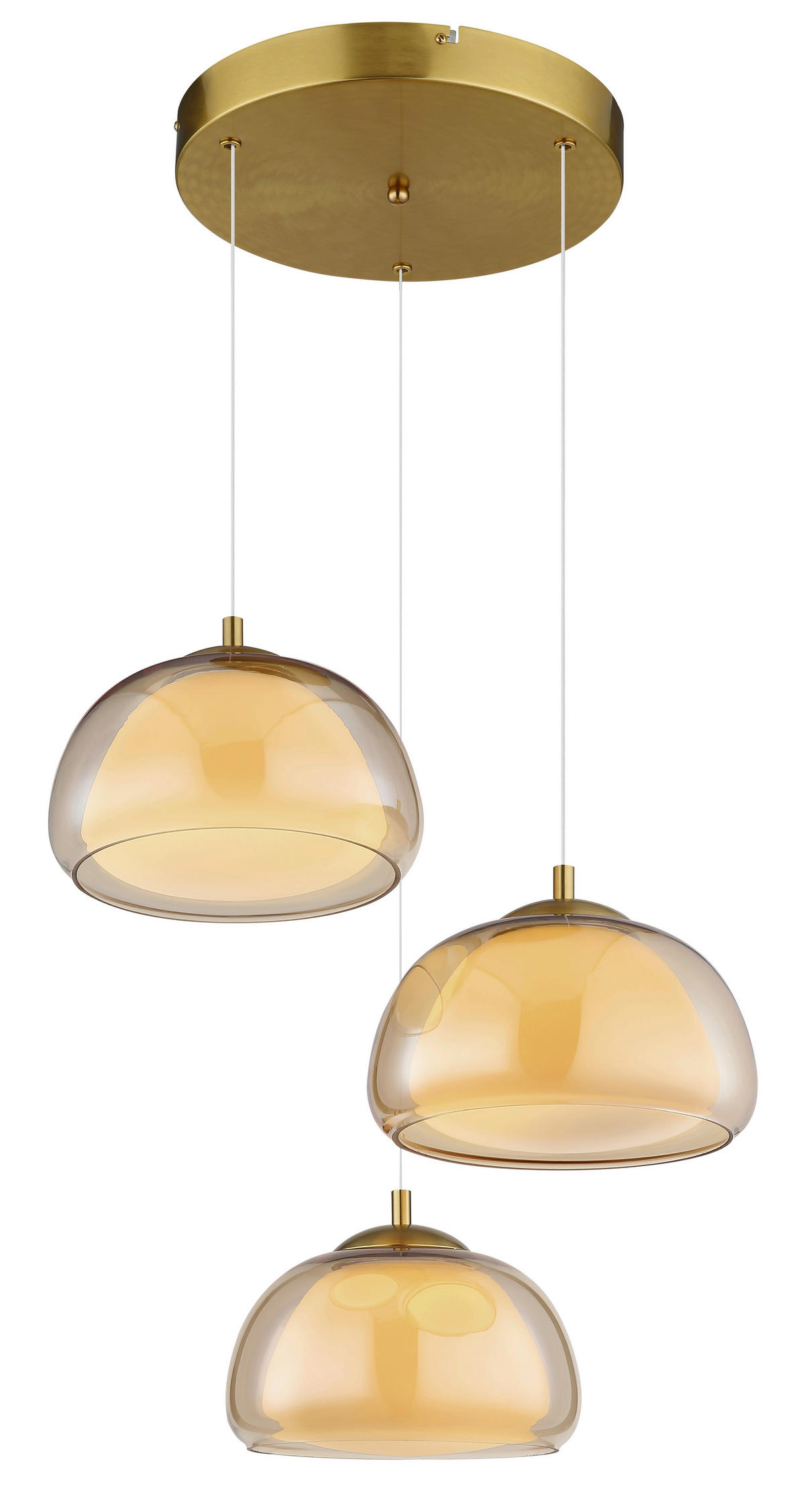 GLOBO Hängeleuchte gold Glas Metall B/H/L: ca. 53,5x26x57 cm Hängeleuchte-Avila - gold (57,00/53,50/26,00cm) - GLOBO