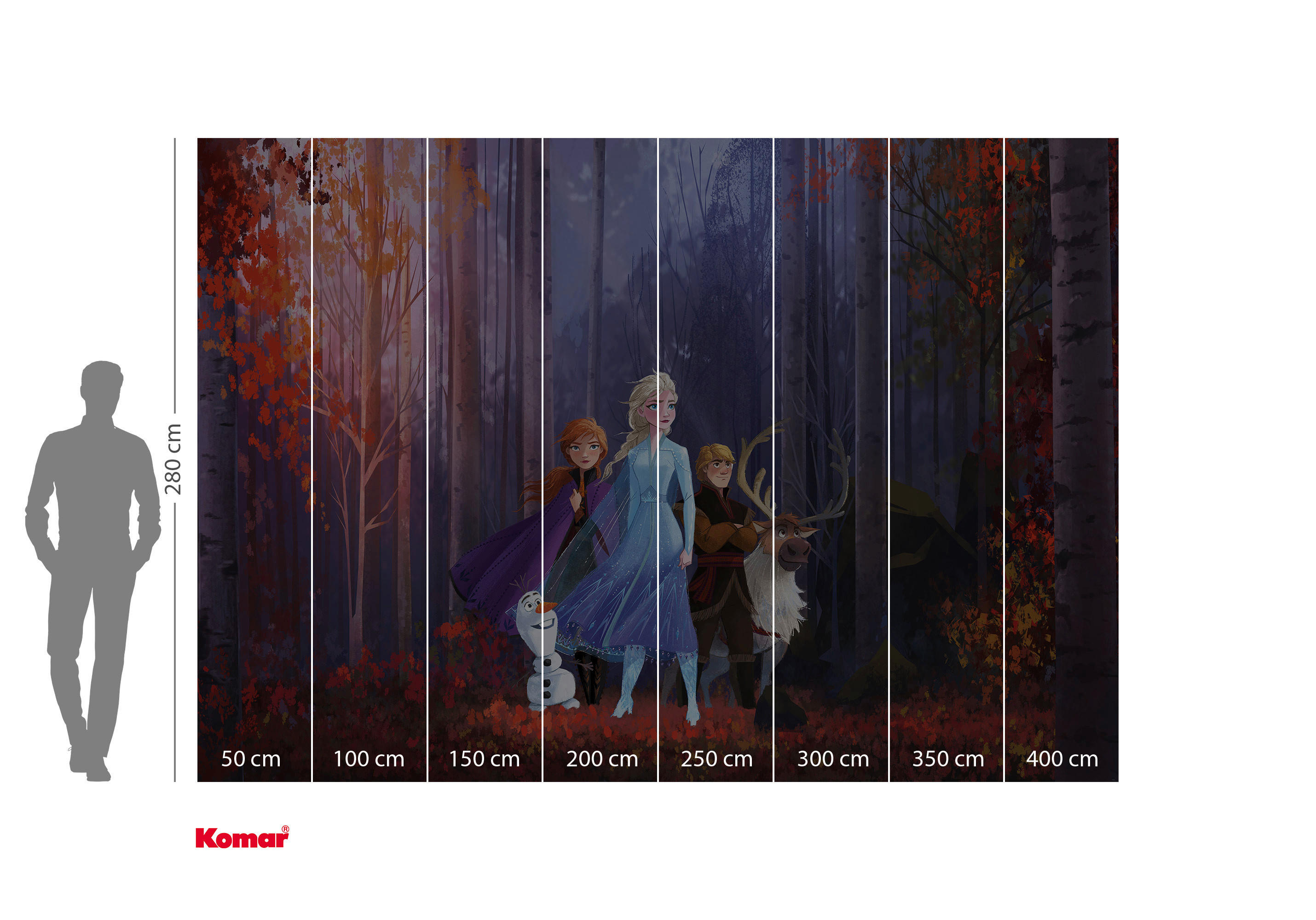 Komar Fototapete Frozen Autumn Glade IADX8-005 Frozen multicolor Frozen Autumn Glade IADX8-005 - multicolor - Komar