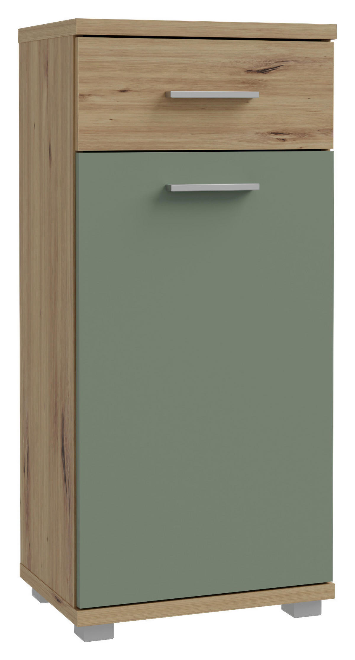 Badkommode  Eiche Artisan Nachbildung salbei B/H/T: ca. 40x88x29 cm Champ_Badkommode CMPK072-M934 - Eiche/salbei (40,00/88,00/29,00cm)