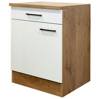 Unterschrank Avila Magnolie matt B/H/T: ca. 60x85x60 cm Avila - schwarz/Magnolie (60,00/85,00/60,00cm) - Flex-Well