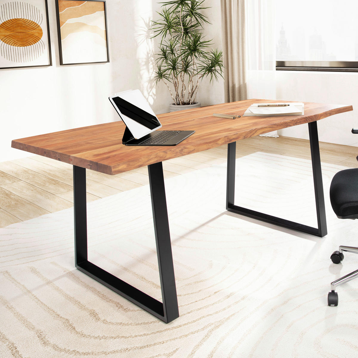 Schreibtisch B/H/T: ca. 120x76x60 cm Schreibtisch - (120,00/76,00/60,00cm) - Wohnling