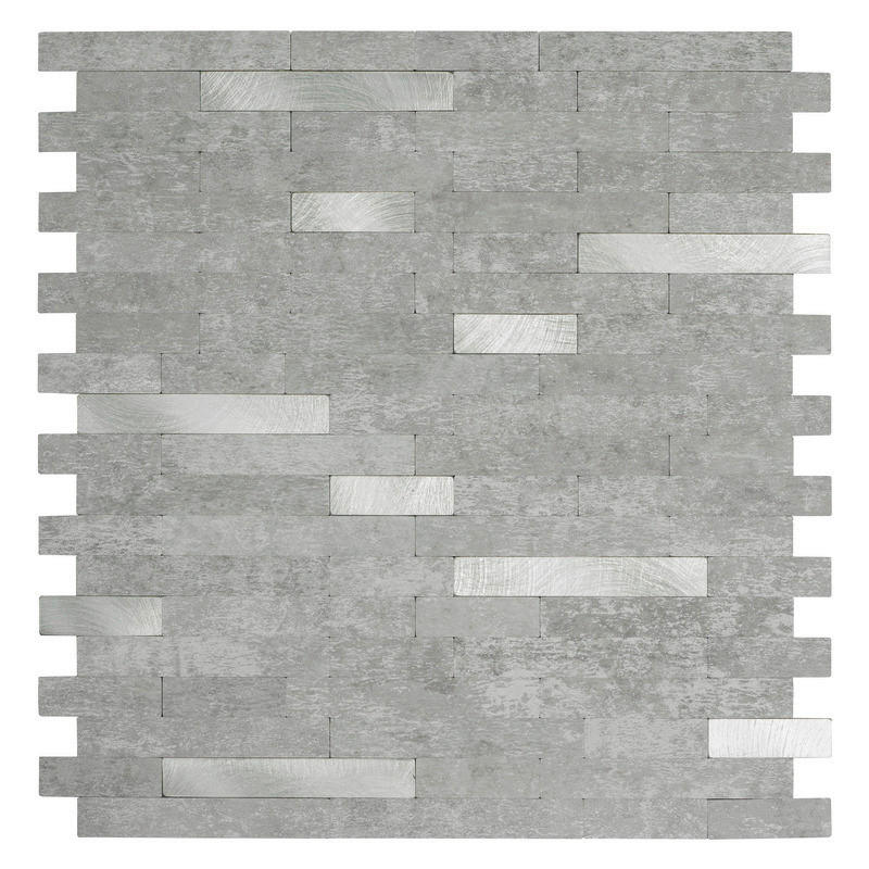 Wandfliesen Silbergrau B/L: ca. 29,2x29,7 cm Wandfliese_d-c-fix_selbstklebend - Silbergrau (29,20/29,70cm)