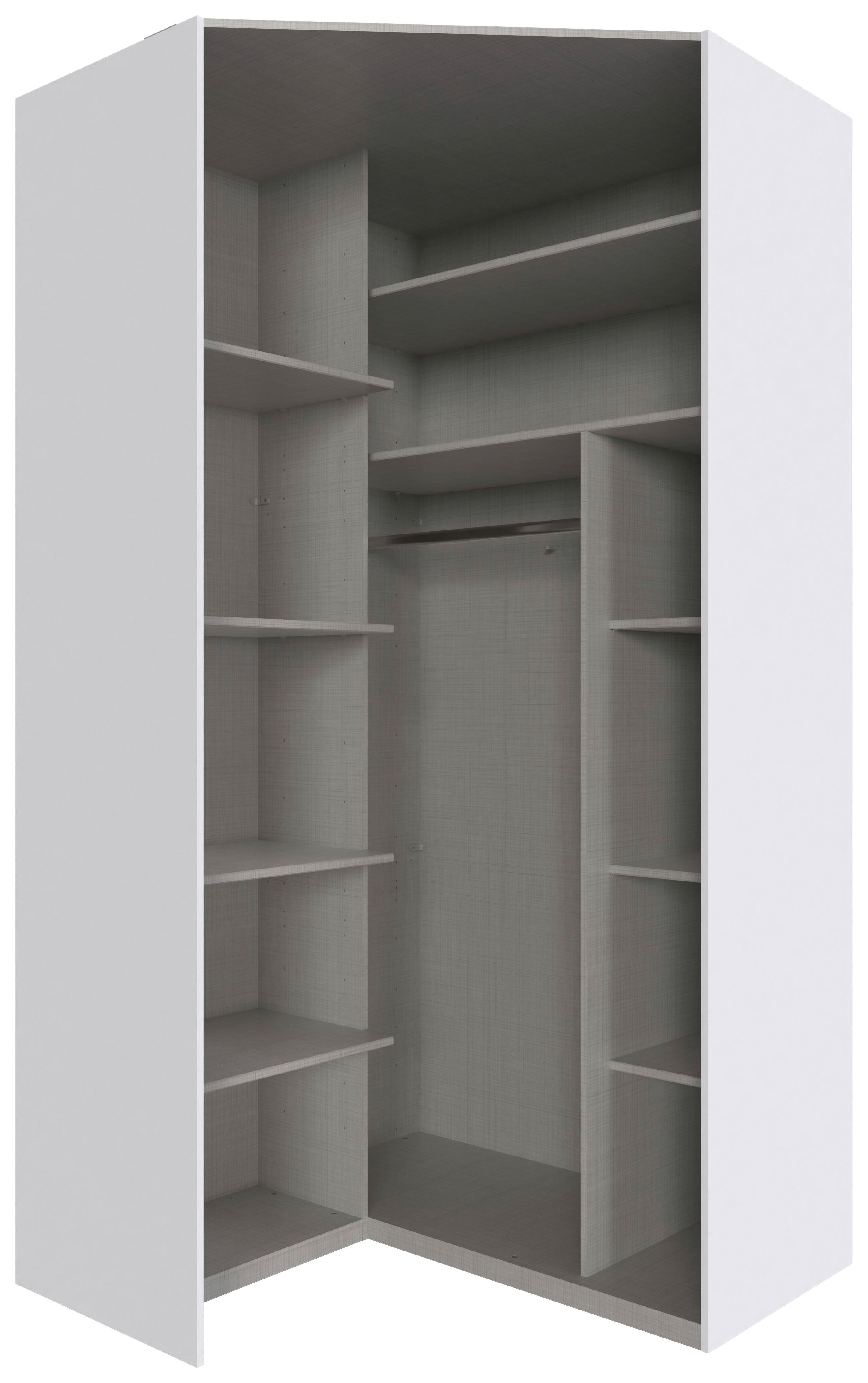 Eckschrank New York C Alpinweiß B/H/T: ca. 120x236x120 cm New York C - Alpinweiß (120,00/236,00/120,00cm)