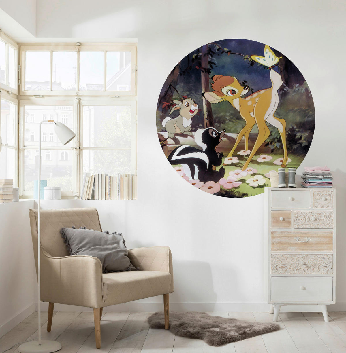 Komar Fototapete Bambi Butterfly D: ca. 125 cm Bambi Butterfly - (125,00cm) - Komar