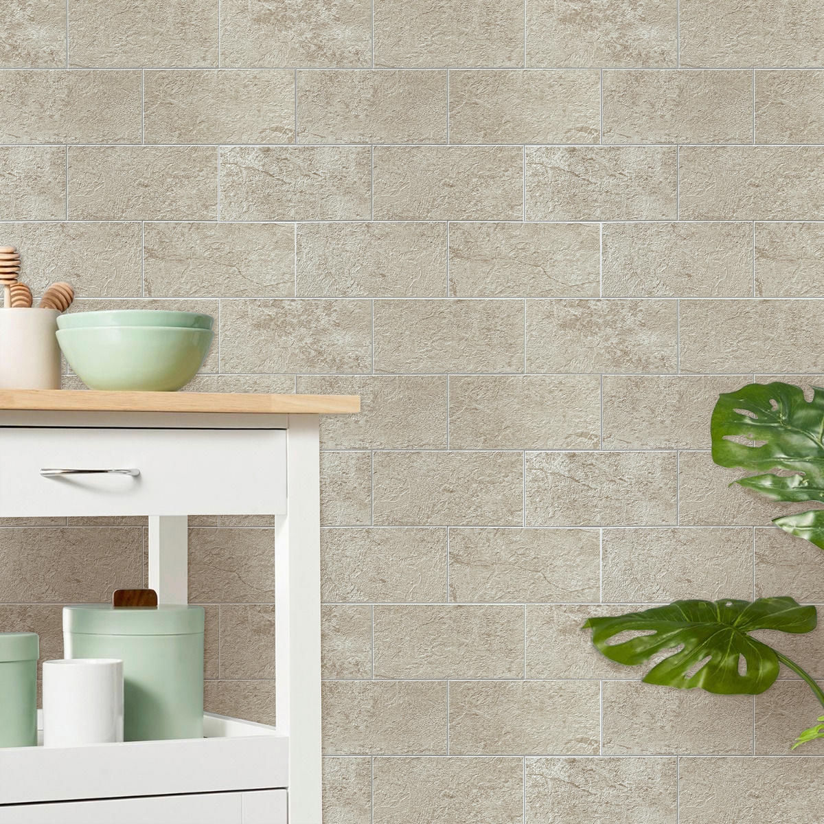 Wandfliesen beige B/L: ca. 30,05x30,5 cm Wandfliese_d-c-fix_selbstklebend - beige (30,05/30,50cm)