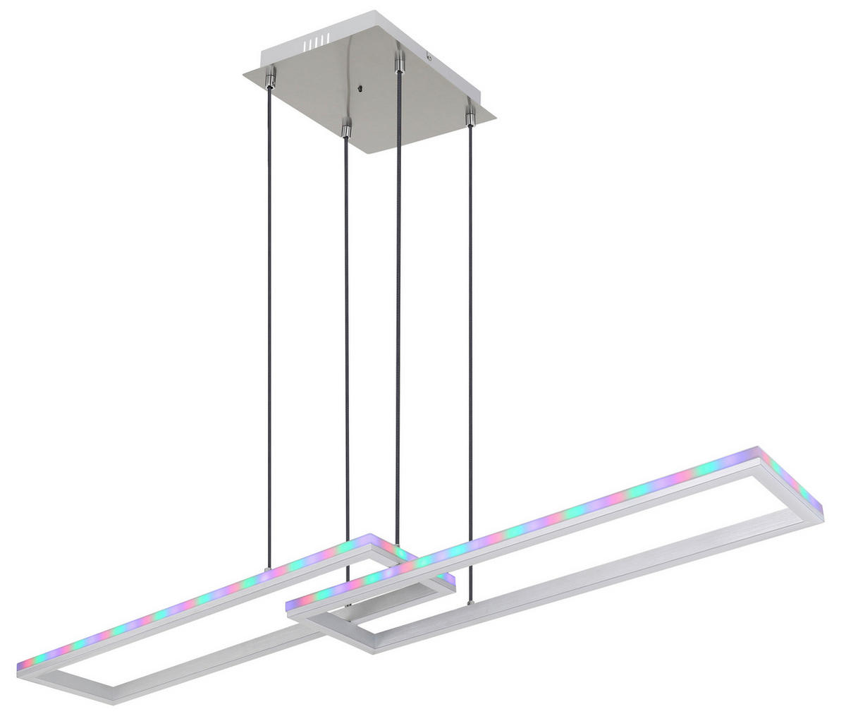 GLOBO LED-Pendelleuchte Salmos 67209-45H Silbergrau Aluminium Kunststoff B/H: ca. 120x26 cm Salmos - Silbergrau (120,00/26,00cm) - GLOBO