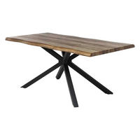 Esstisch  dunkelbraun Akazie Nachbildung B/H/T: ca. 180x76x90 cm Stacy_180_Esstisch_6003294 - dunkelbraun/schwarz (180,00/76,00/90,00cm)
