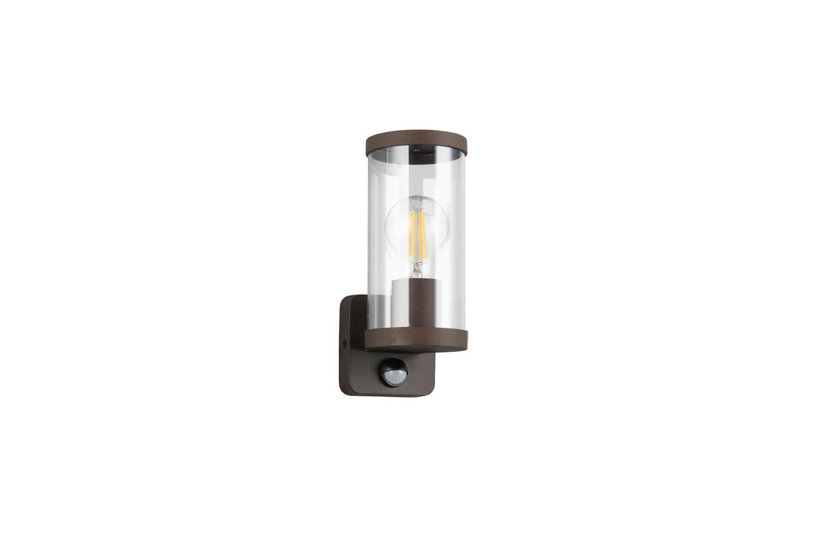 Reality Wandleuchte Bonito R21599124 transparent rostfarbig Kunststoff Metall B/H/T: ca. 9,5x23x12 cm E27 1 Brennstellen Bonito - rostfarbig/transparent (9,50/23,00/12,00cm) - Reality