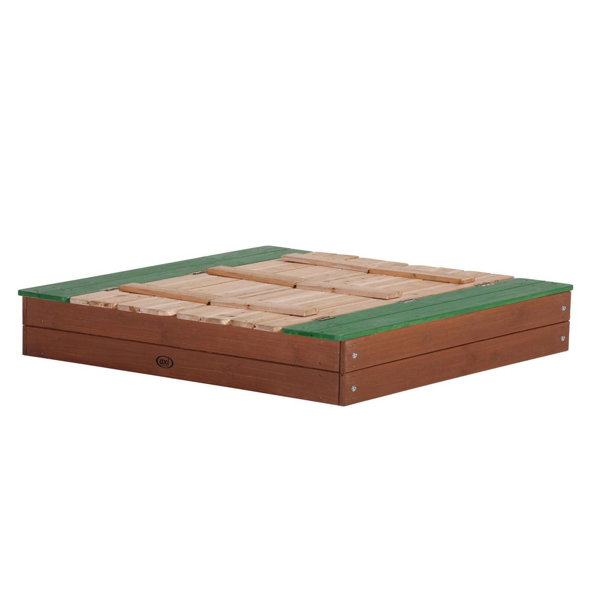 AXI Sandkasten Ella XL braun Holz B/H/L: ca. 120x20x120 cm Ella XL - braun/grün (120,00/120,00/20,00cm) - AXI