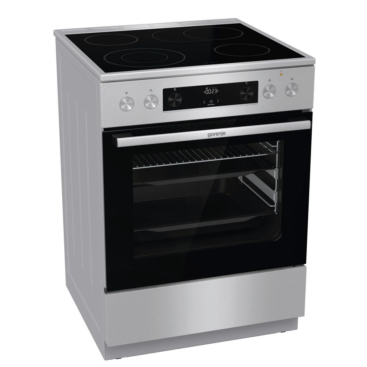 Gorenje Stand-Elektroherd GECS6C70XPA Edelstahloptik B/H/T: ca. 60x85x60 cm Stand-Elektroherd GECS6C70XPA - Edelstahloptik (60,00/85,00/60,00cm) - Gorenje