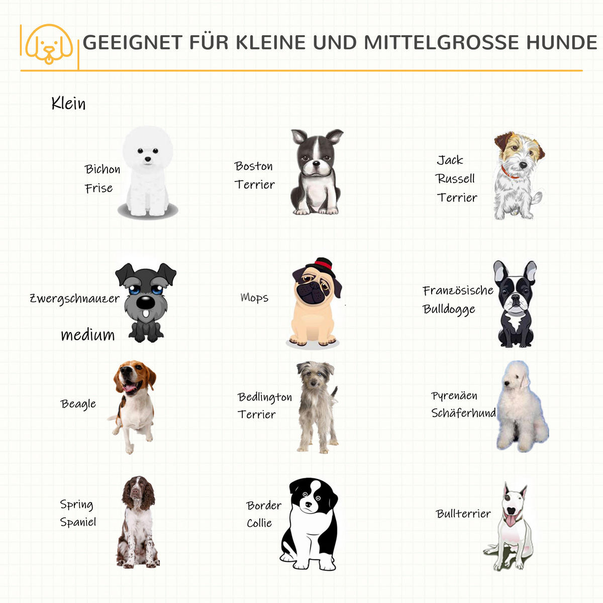 PawHut Hunde-Zubehör Eiche Polypropylen B/H/L: ca. 58,5x81x76 cm Hundekäfig - Eiche (76,00/58,50/81,00cm) - PawHut
