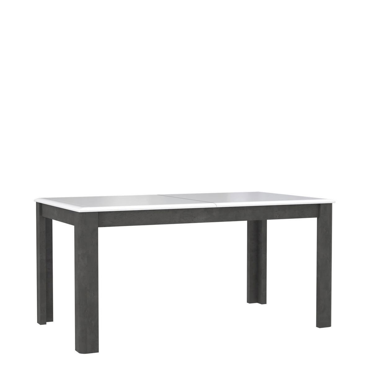 Esstisch  weiß Beton Optik B/H/T: ca. 160x78x90 cm Canne_Esstisch CQNT16-C662 - Beton/weiß (160,00/78,00/90,00cm)