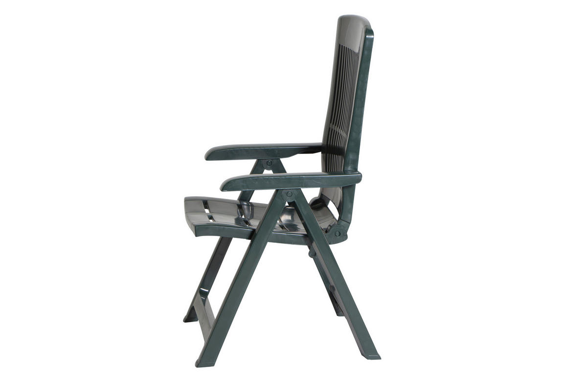 ProGarden Klappsessel Tampa grün Kunststoff B/H/L: ca. 61x109x60 cm Tampa - grün (60,00/61,00/109,00cm) - ProGarden