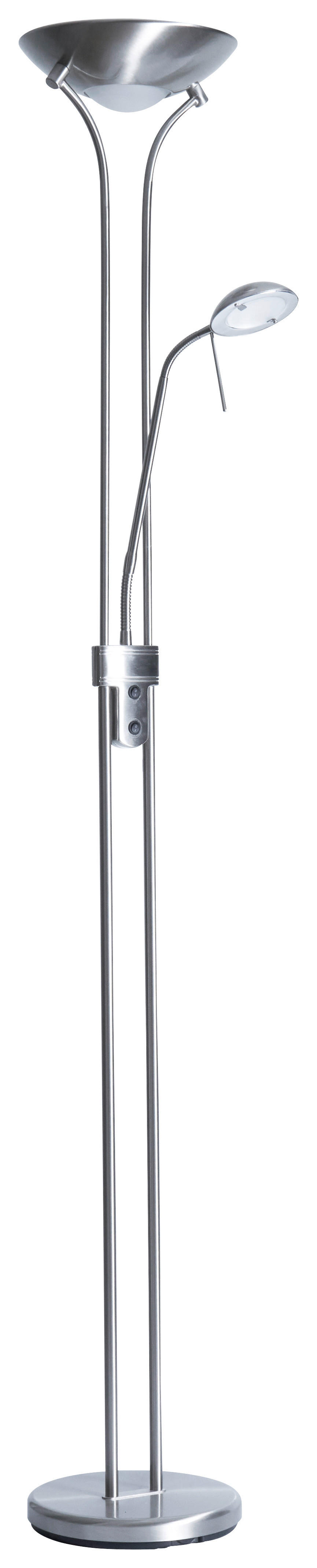 LED-Stehleuchte nickel Metall Acryl H/D: ca. 173x26 cm LED-Stehleuchte_Lobo - nickel (26,00/173,00cm)