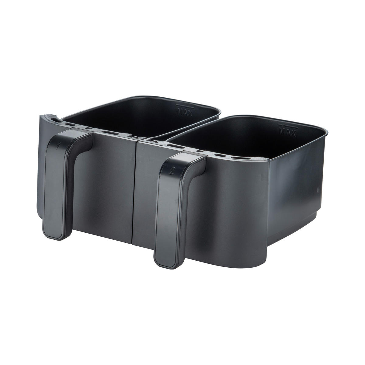 SWISS HOME Doppel-Heißluftfritteuse SH-6931 schwarz Kunststoff B/H/L: ca. 24x28x32 cm ca. 3 l BLACK DARK - schwarz (32,00/24,00/28,00cm) - SWISS HOME