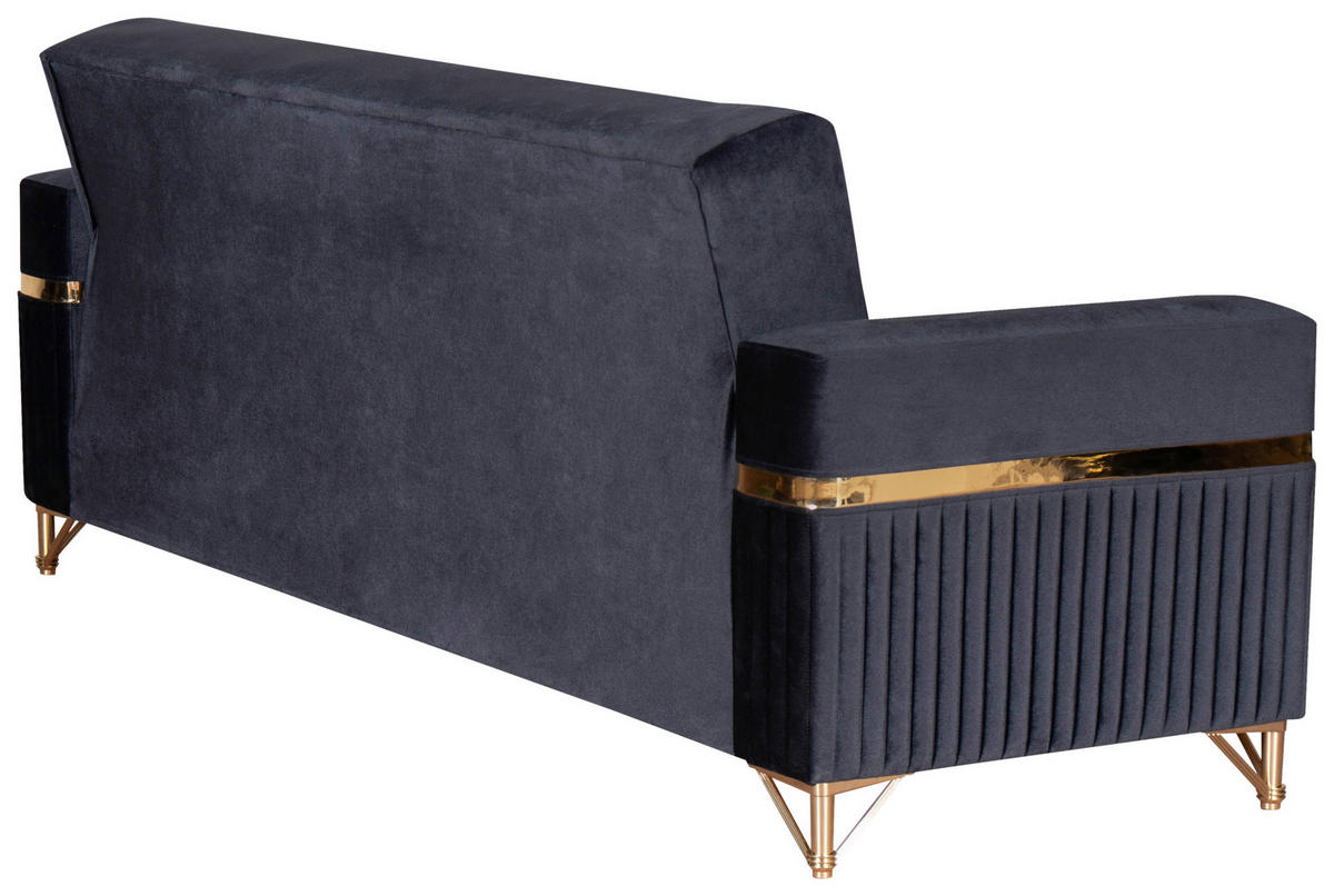 Sofa 3-2-1 Rhosus anthrazit Microfaser Rhosus - gold/anthrazit