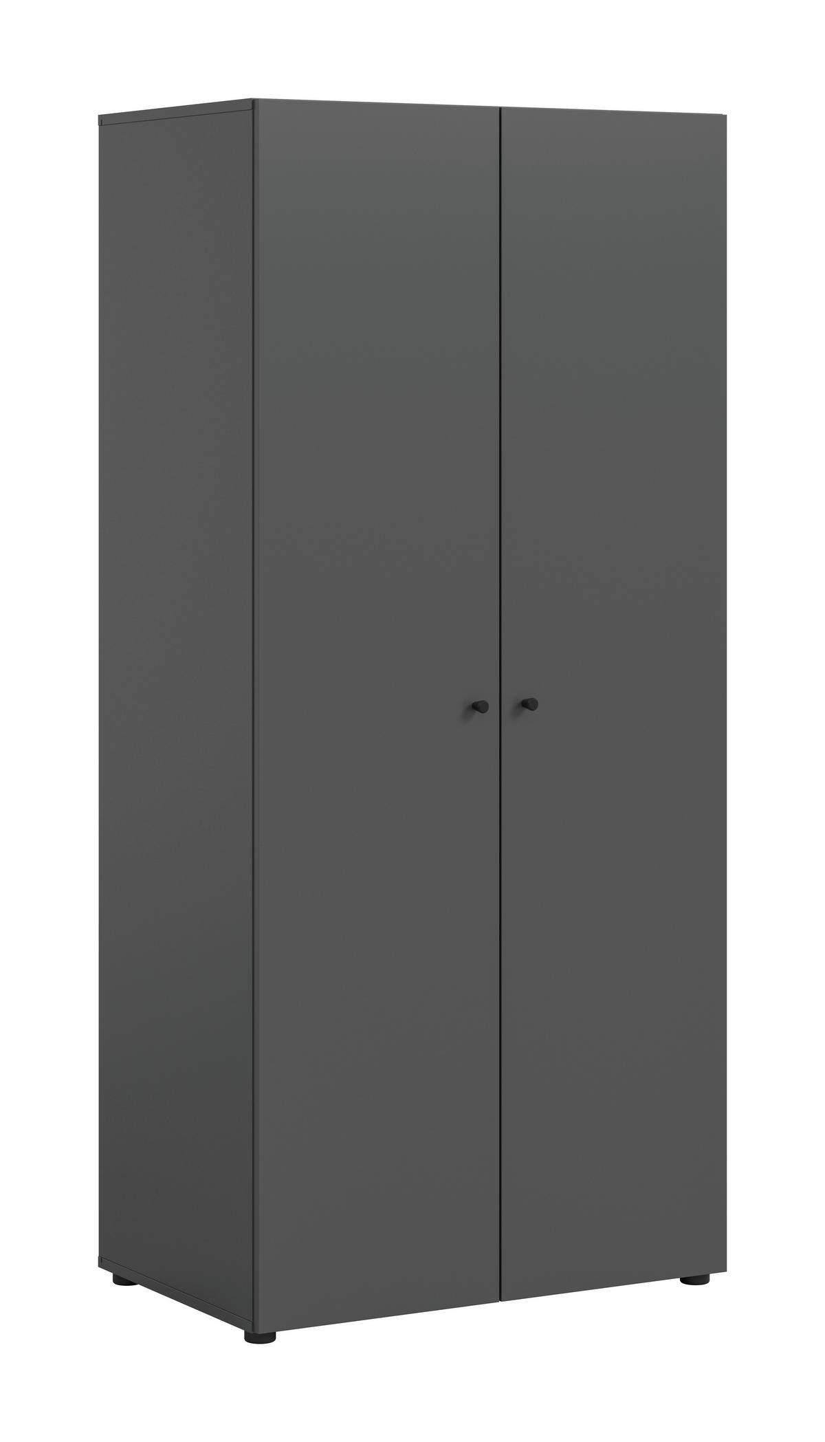 Kleiderschrank DARWIN anthrazit B/H/T: ca. 80x176x51 cm DARWIN - anthrazit (80,00/176,00/51,00cm) - xonox.home