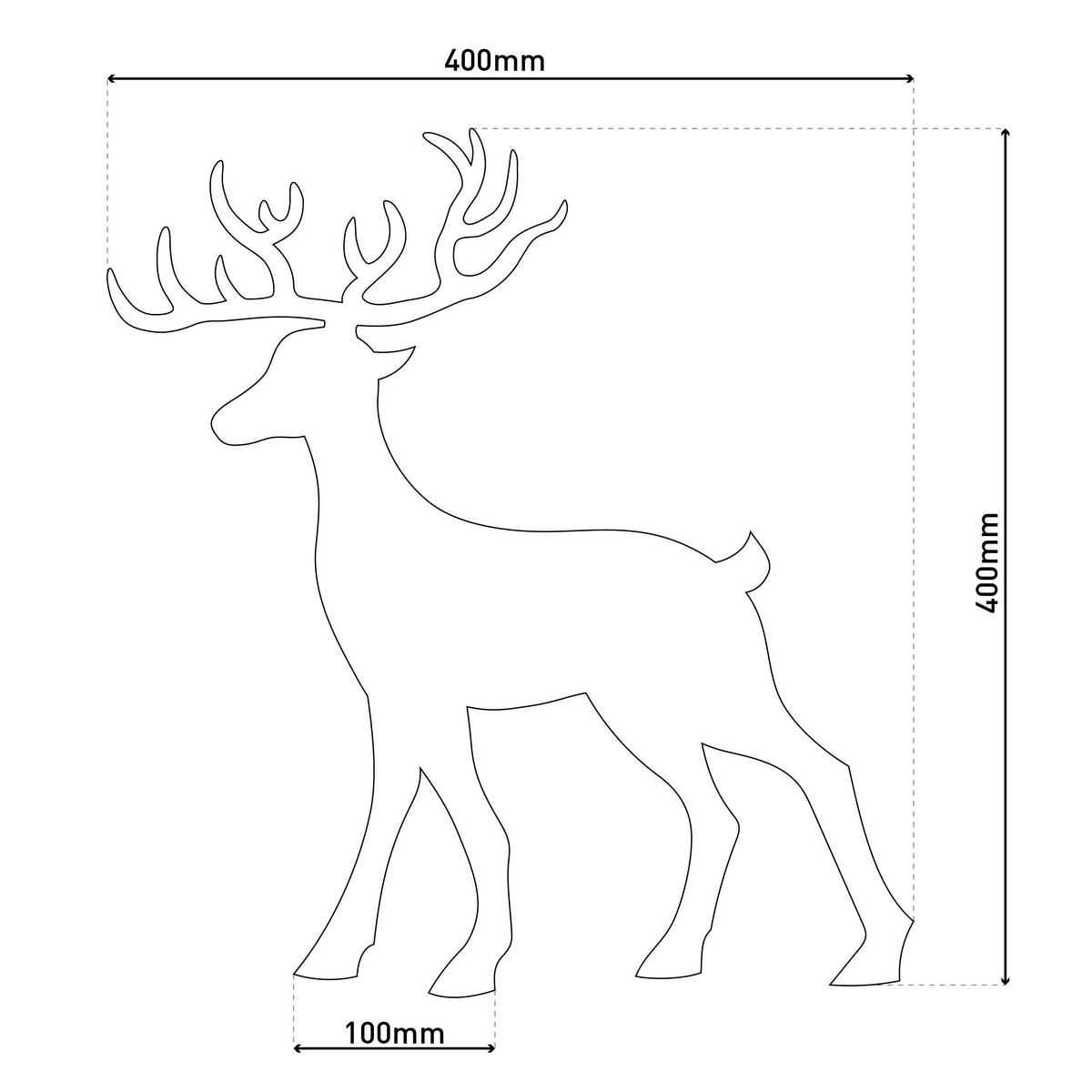 Näve Leuchten LED-Dekoleuchte Rentier Rentier - natur (10,00/40,00/40,00cm) - Näve Leuchten