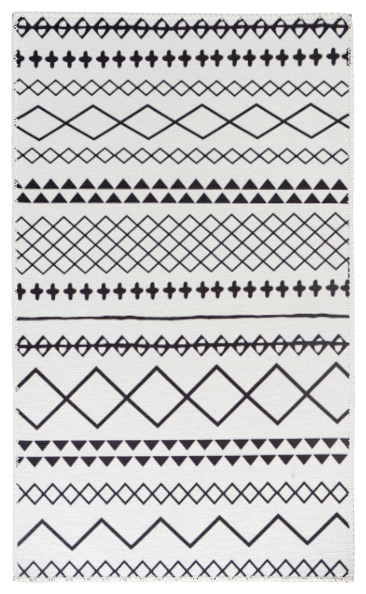 360Living Teppich Maya schwarz B/L: ca. 200x290 cm Maya - weiß/schwarz (200,00/290,00cm) - 360Living
