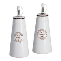 Zeller Essig-und Ölflaschen-Set weiß Keramik Essig-/Ölflaschen-Set_2tlg. - weiß - Zeller