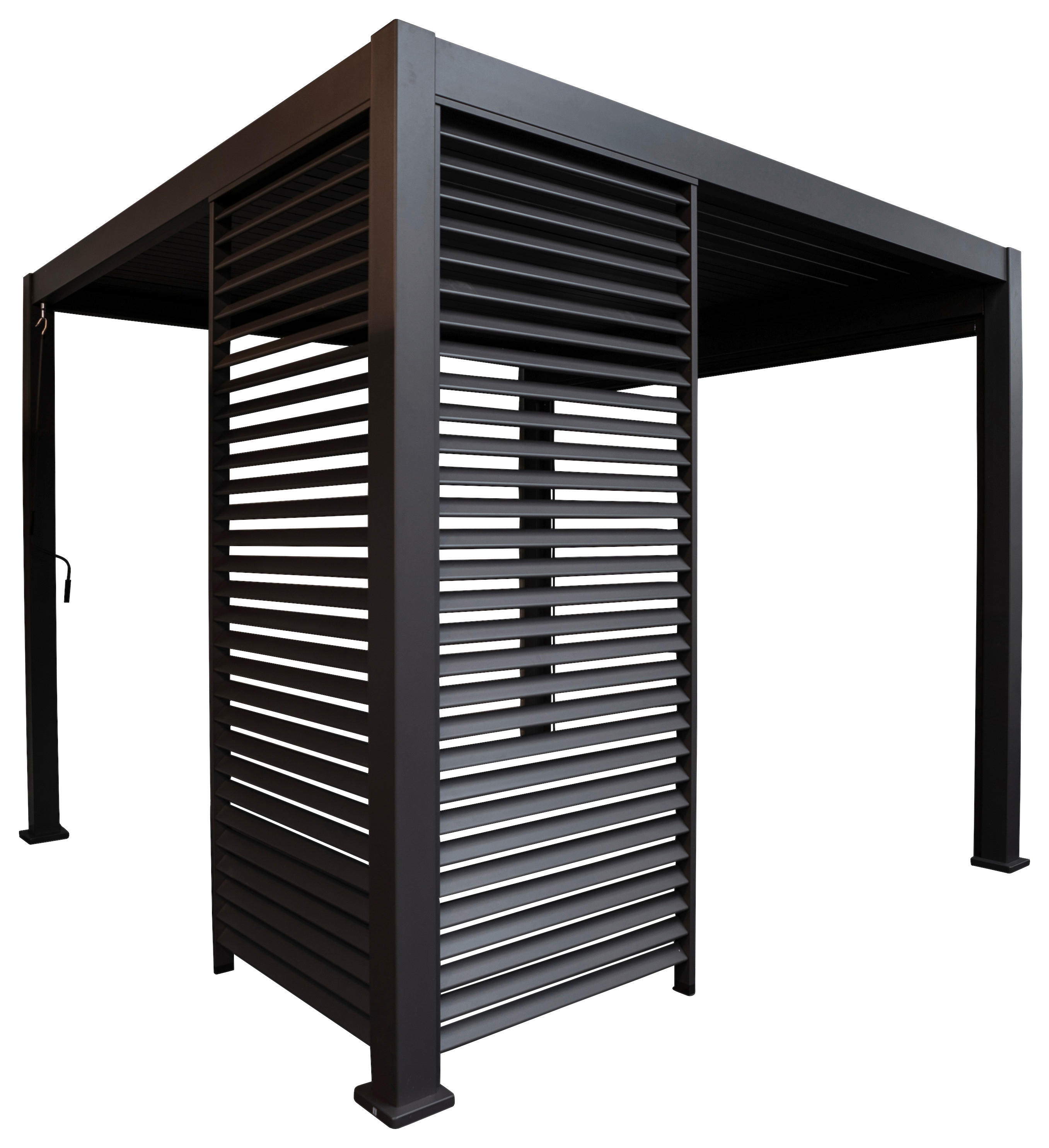 Mirador Lamellen-Seitenteil für Pergola Classic und Deluxe anthrazit Aluminium B/H/L: ca. 123x236,1x6 cm Classic und Deluxe - anthrazit (6,00/123,00/236,10cm) - Mirador