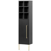 Midischrank Sarah schwarz B/H/T: ca. 30,4x130,6x21,8 cm Sarah - schwarz (30,40/130,60/21,80cm) - Möbelpartner