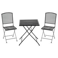 Outsunny Balkonset schwarz Metall B/H/L: ca. 60x70x60 cm Balkonset - schwarz (60,00/60,00/70,00cm) - Outsunny