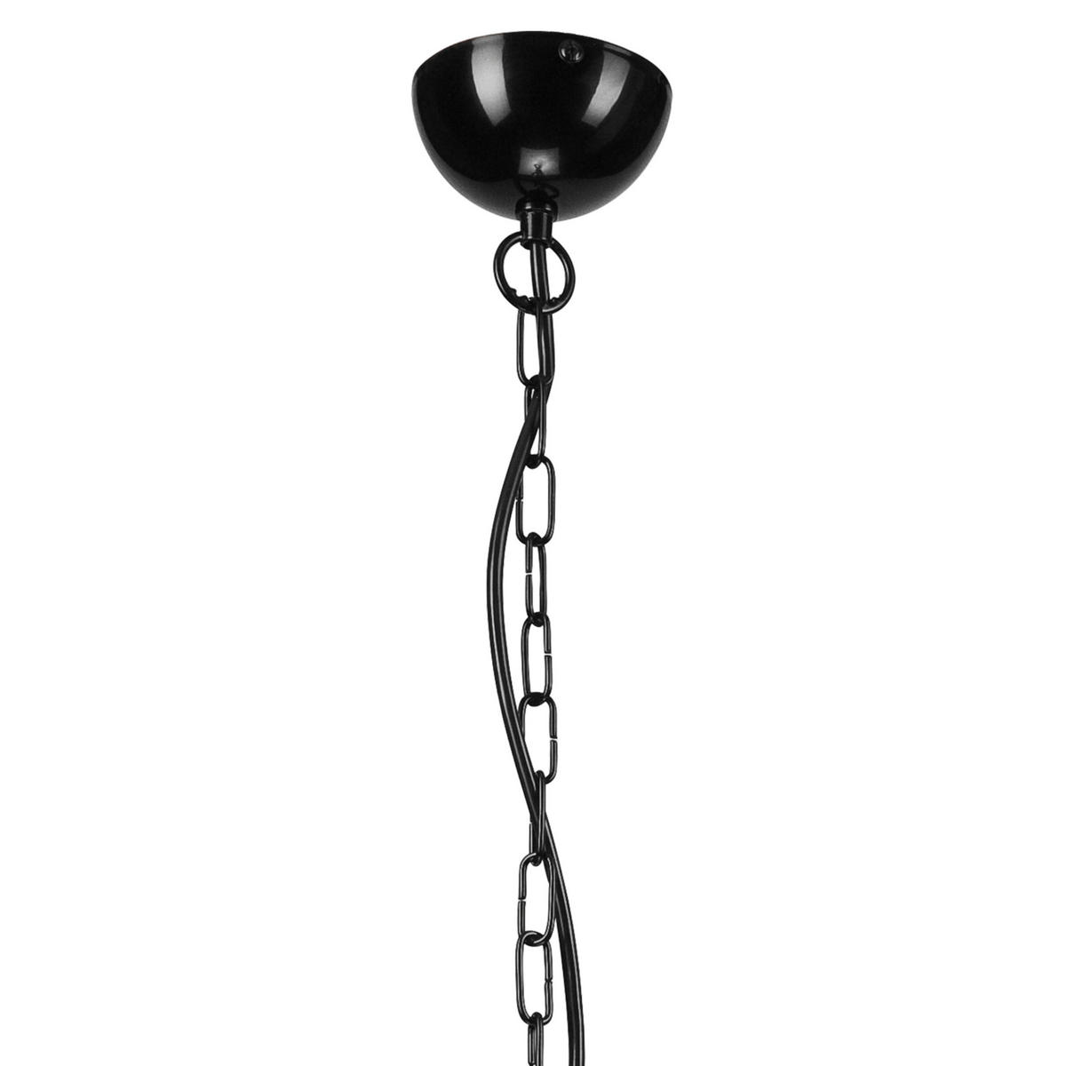 Lamkur Pendelleuchte schwarz Stahl B/H/L: ca. 54x98x54 cm E27 10 Brennstellen TIFFANY - schwarz (54,00/54,00/98,00cm) - Lamkur