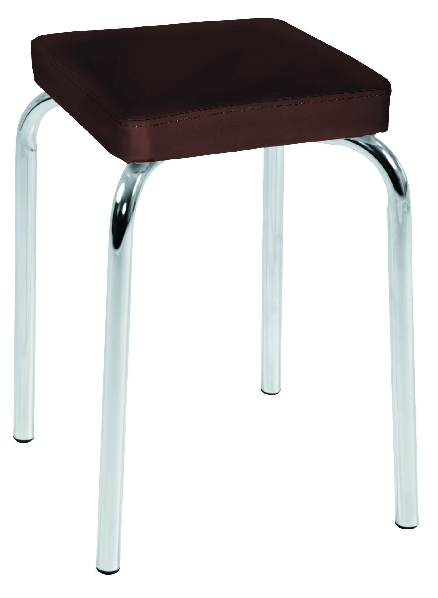 Stapelhocker Sandra braun B/H/T: ca. 31x46x31 cm Sandra - braun/Chrom (31,00/46,00/31,00cm)