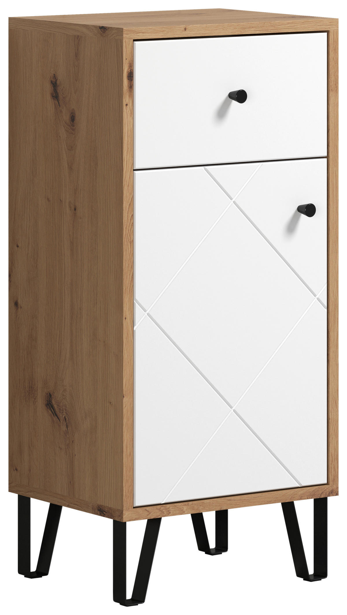 Stauraumelement Touch Eiche Artisan Nachbildung weiß matt B/H/T: ca. 36x79x29 cm Touch - Eiche/weiß (36,00/79,00/29,00cm) - Trendteam
