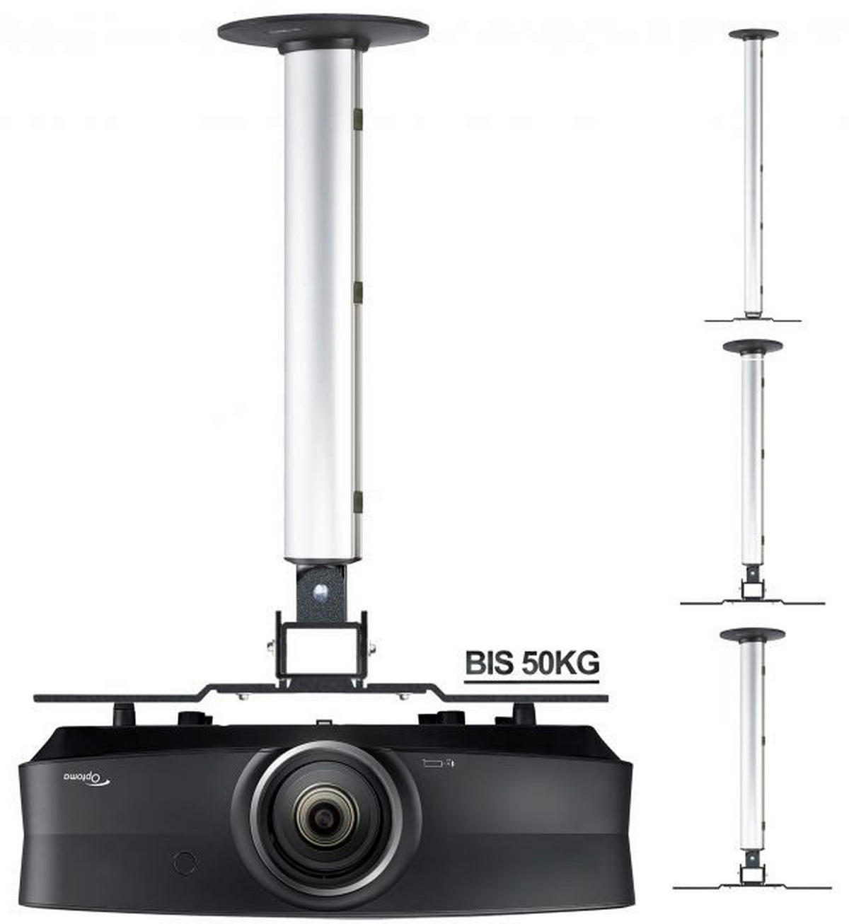 VCM Deckenhalterung Deckenhalterung silber Deckenhalterung CPM - silber (62,00/19,00cm) - VCM