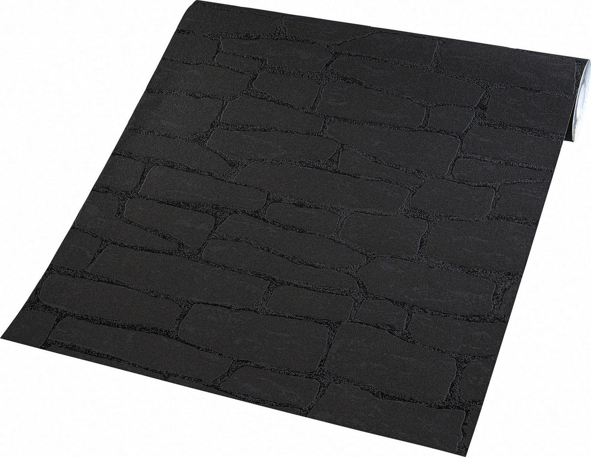Vliestapete Steinoptik schwarz B/L: ca. 53x1005 cm Vliestapete_1395-11 VW10 - schwarz (53,00/1005,00cm)