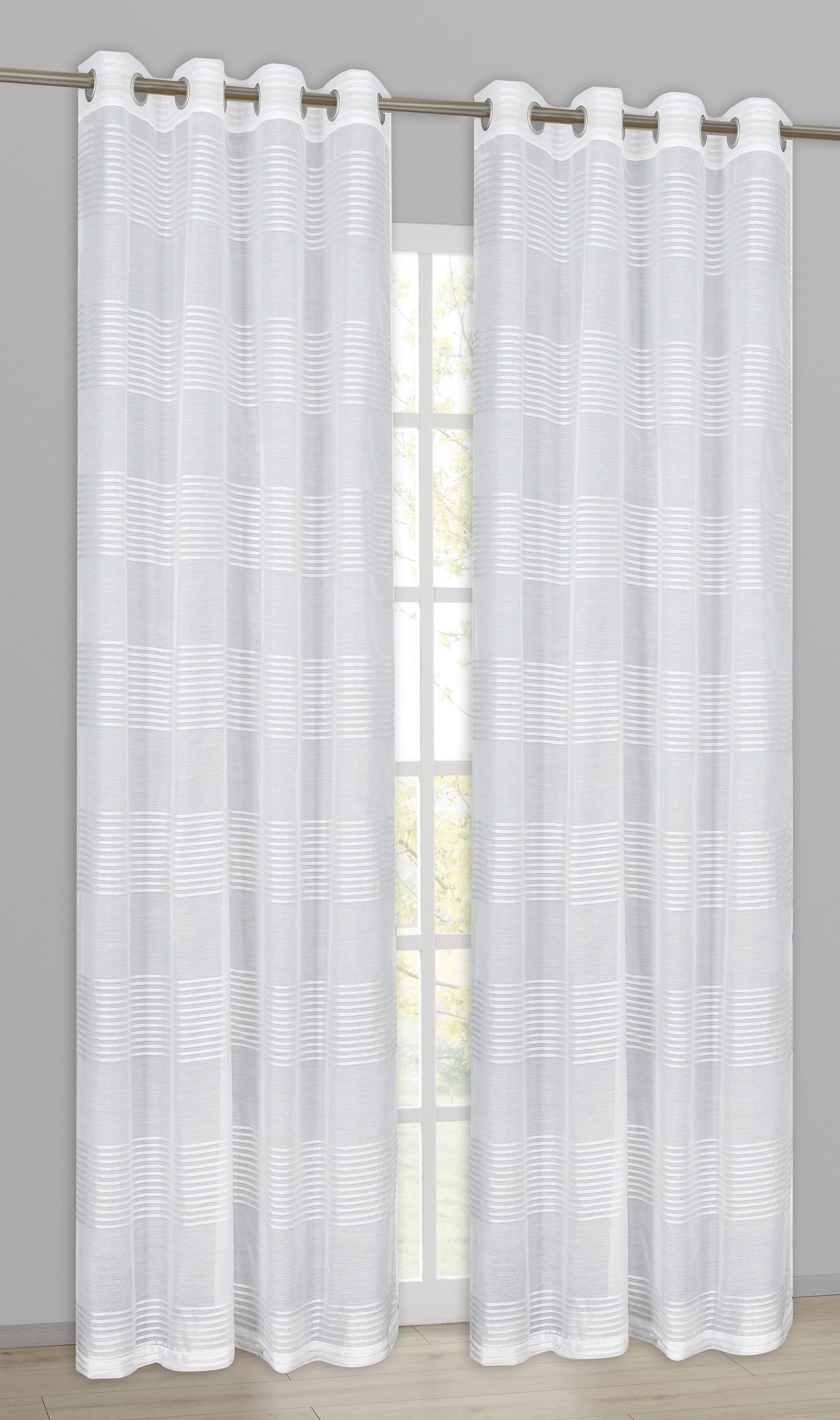 home Topline Ösenvorhang Mina weiß B/L: ca. 135x245 cm Mina - weiß (135,00/245,00cm) - home Topline