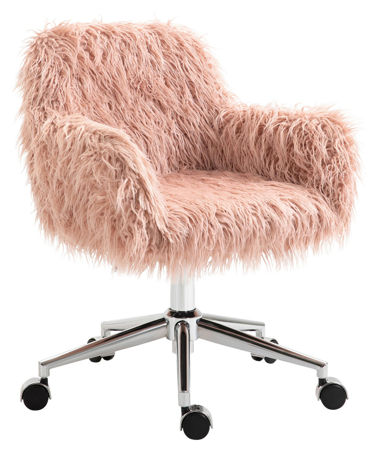 Drehstuhl 921-548PK rosa silber 921-548PK - rosa/silber (57,00/85,00/60,00cm) - Vinsetto