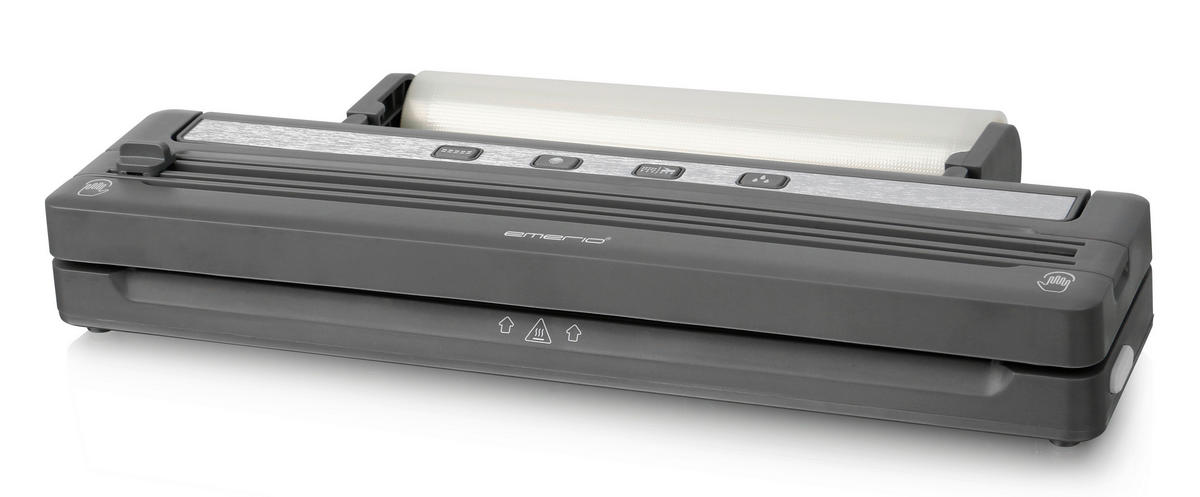 Emerio Vakuumierer VS-130802 grau Kunststoff B/H/T: ca. 37,2x6,2x9,7 cm ca. 120 W Vakuumierer VS-130802 - grau (37,20/6,20/9,70cm) - Emerio