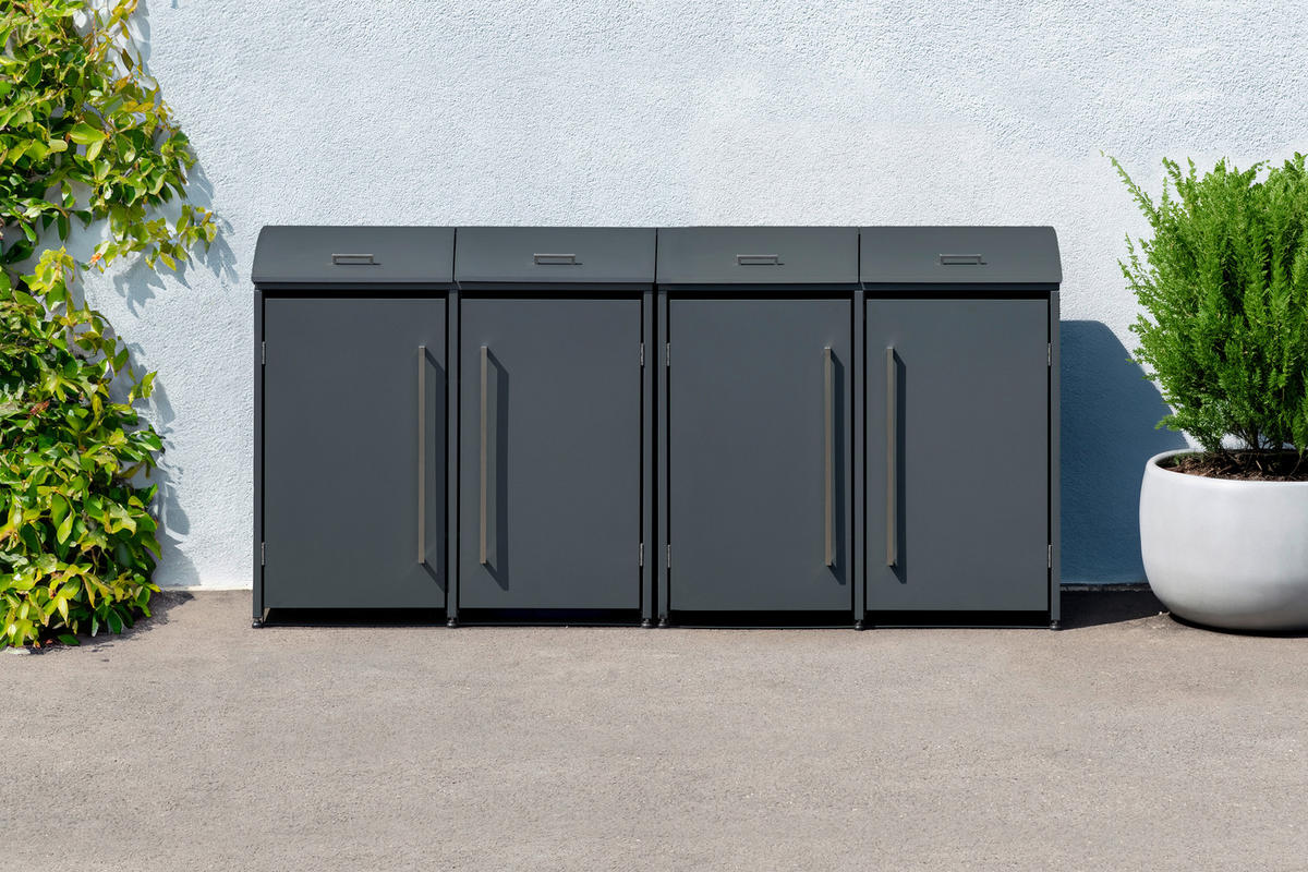 Westmann Mülltonnenbox Moderna anthrazit B/H/L: ca. 278x135x83 cm Moderna - anthrazit (83,00/278,00/135,00cm) - Westmann