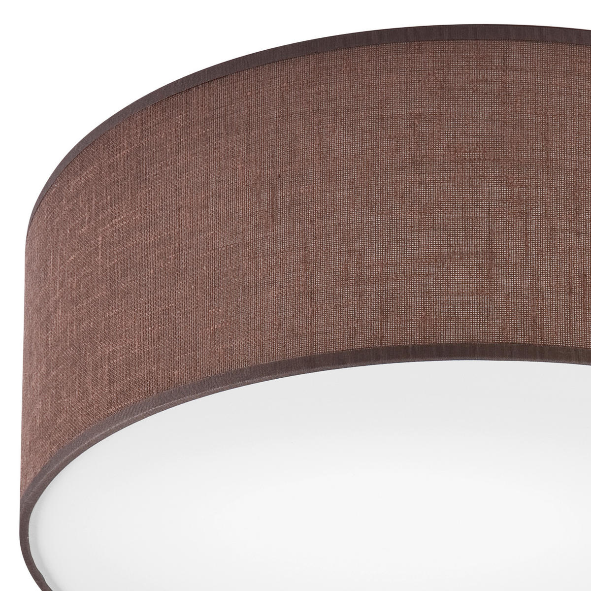 Lamkur Deckenleuchte VIVIAN 48420 braun Kunststoff PVC Textil H/L: ca. 13x35 cm E27 1 Brennstellen Vivian - braun (35,00cm) - Lamkur