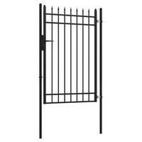 Outsunny Gartentor schwarz Edelstahl B/H/L: ca. 0,12x107x204 cm Gartentor - schwarz (204,00/0,12/107,00cm) - Outsunny