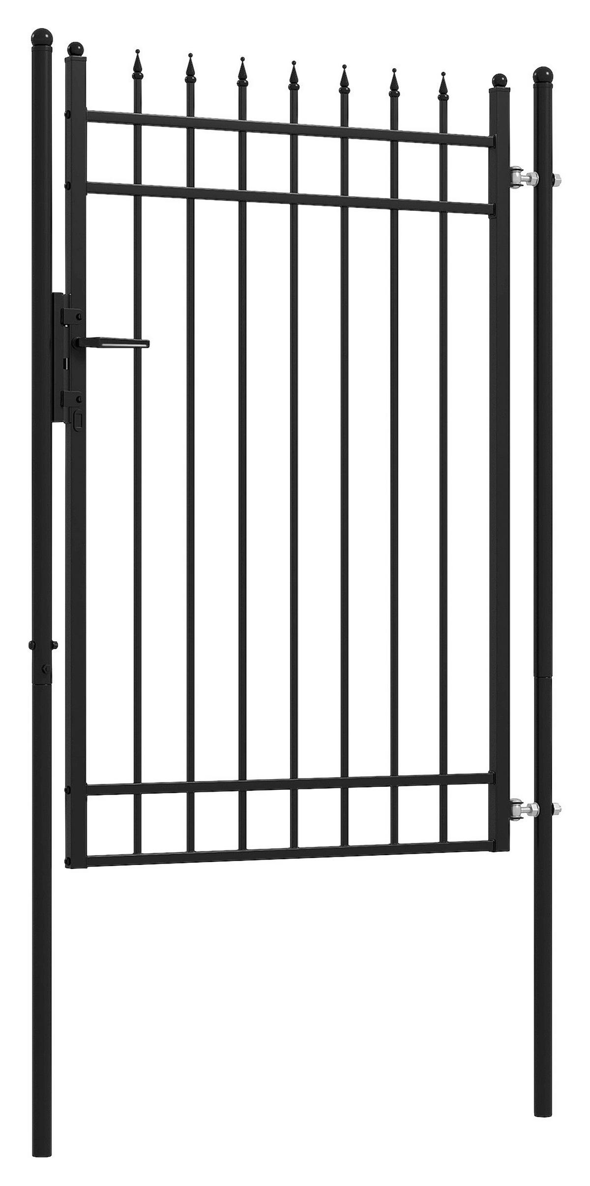Outsunny Gartentor schwarz Edelstahl B/H/L: ca. 0,12x107x204 cm Gartentor - schwarz (204,00/0,12/107,00cm) - Outsunny