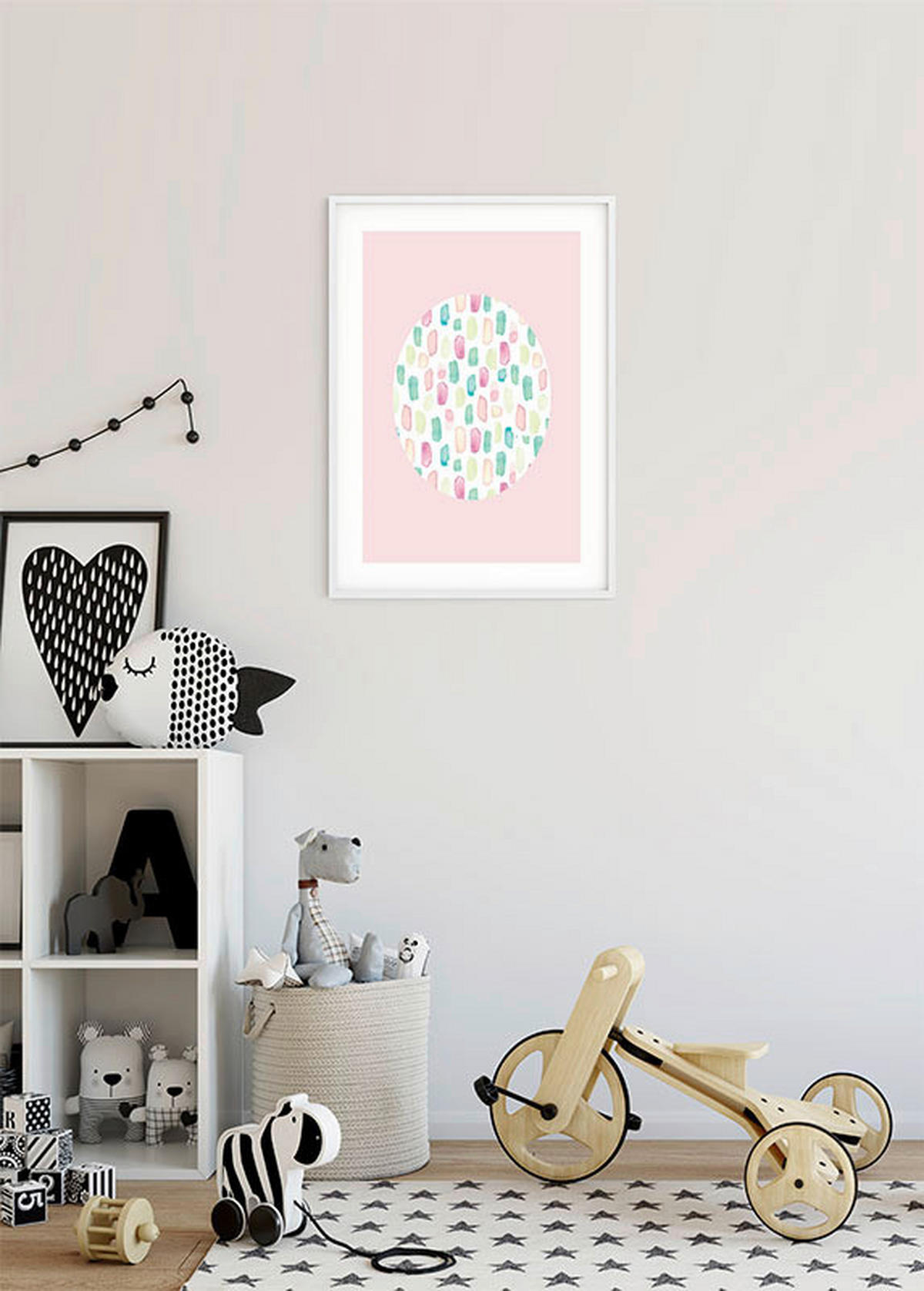 Komar Poster Shelly Patterns Rose Muscheln B/L: ca. 30x40 cm Shelly Patterns Rose - (30,00/40,00cm) - Komar