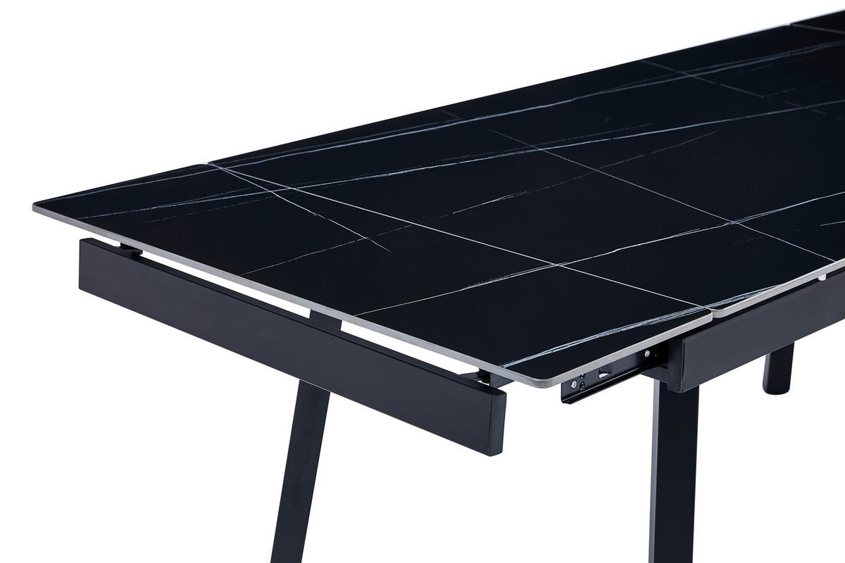 Esstisch Bilbao anthrazit Keramik Optik B/H/T: ca. 150x75x90 cm Bilbao - schwarz/anthrazit (150,00/75,00/90,00cm)